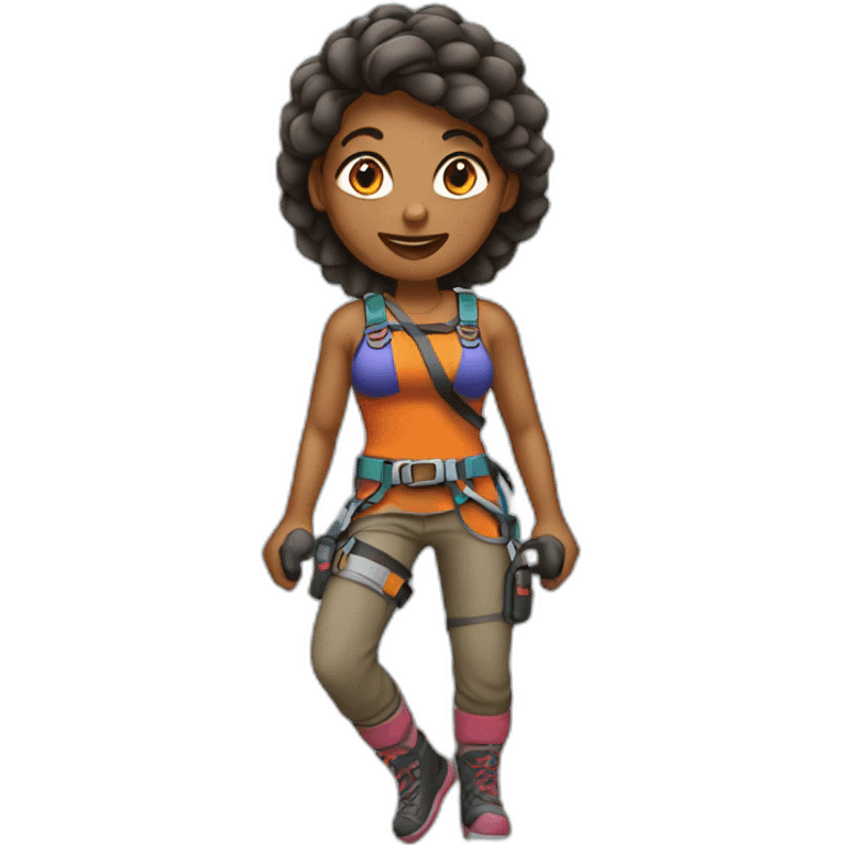 woman rock climber emoji