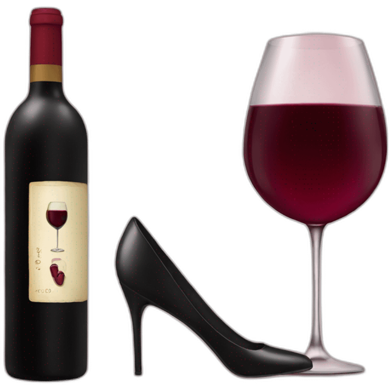 Red Wine with woman shoe emoji