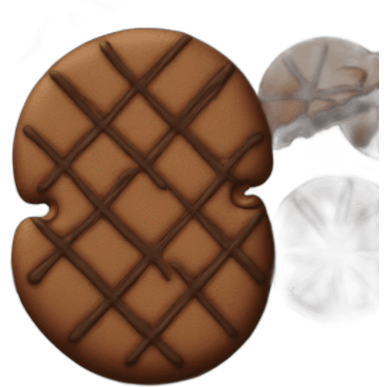 single chocolate cookie emoji