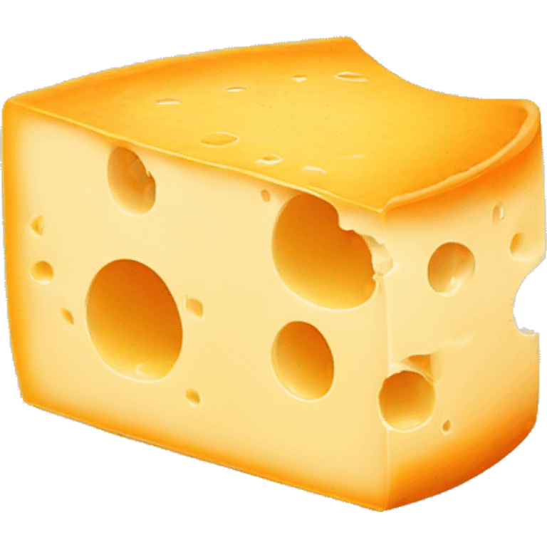 Orange cheese without holes emoji