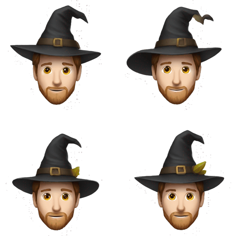 Messi with witch hat emoji