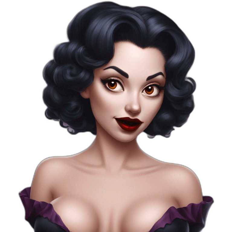 vampire pinup hyperrealistic emoji