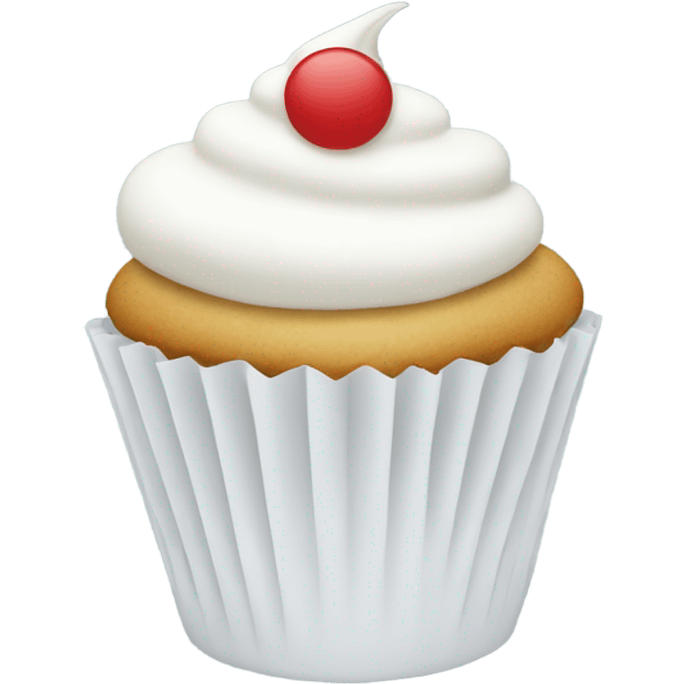 White cupcake emoji