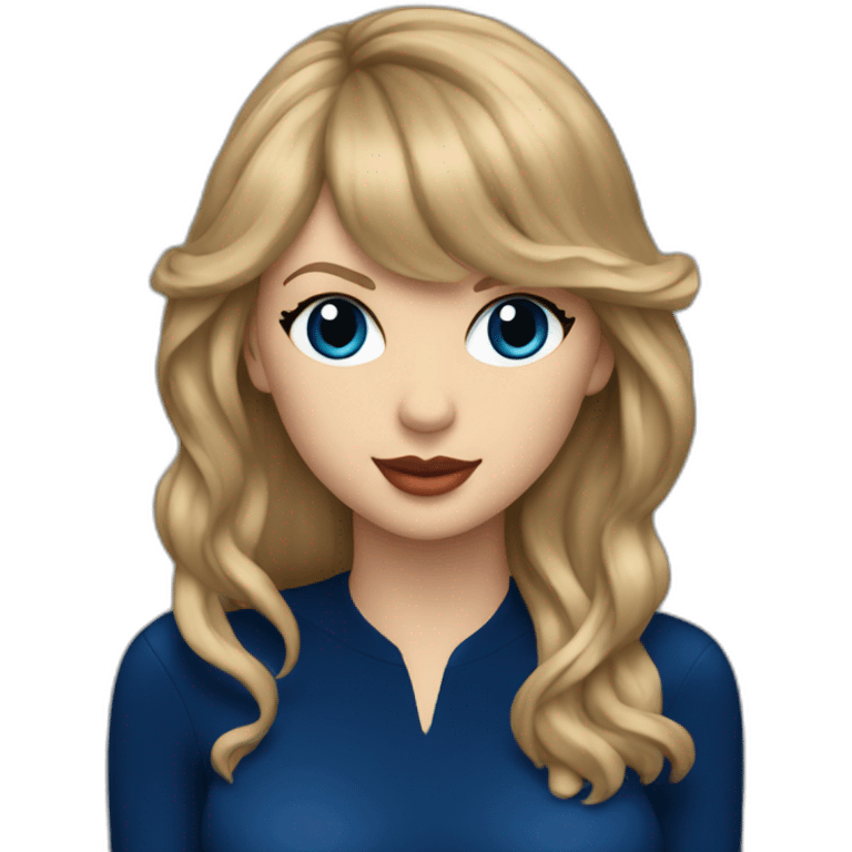 Taylor swift with a dark blue bodysuit emoji