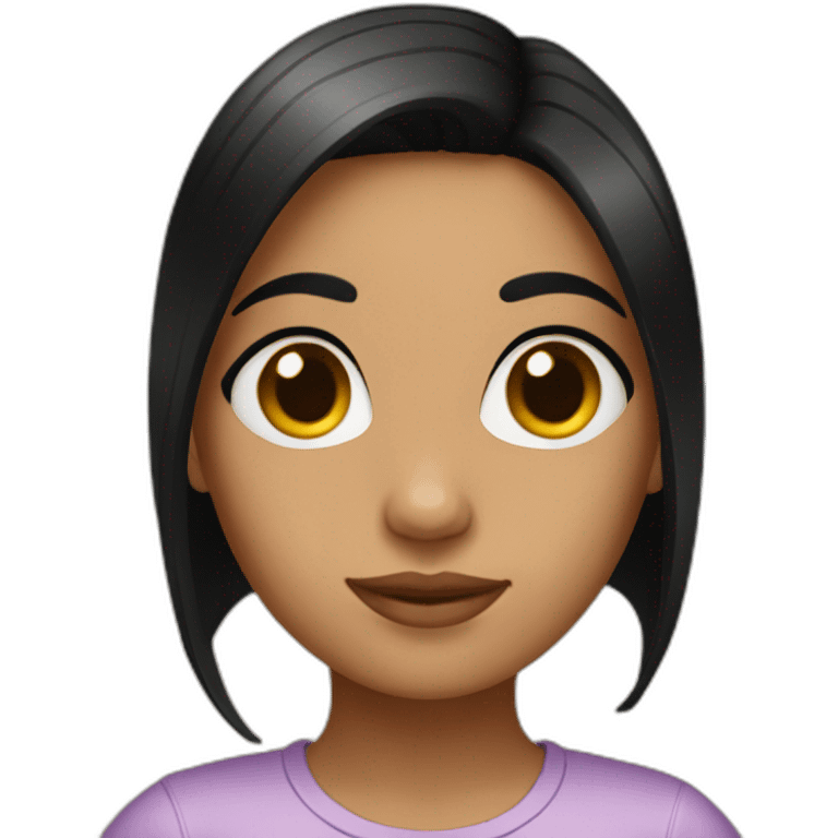 Puerto Rican girl with straight black hair emoji