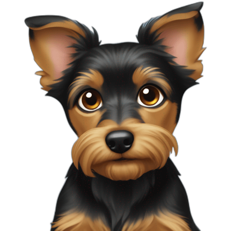 Yorkshire terrier dachshund mix Black and Tan emoji