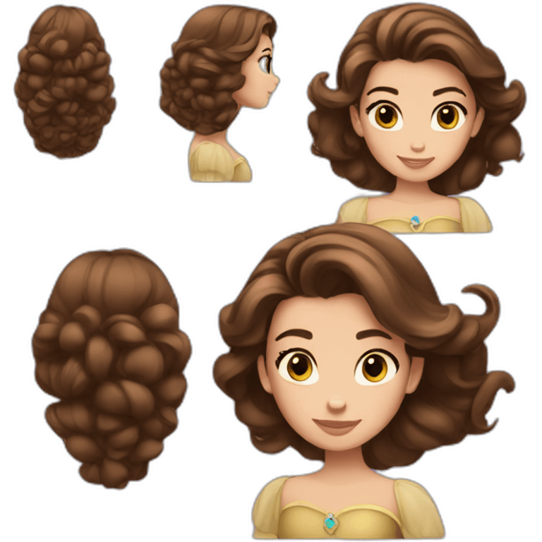 disney princess brown hair emoji