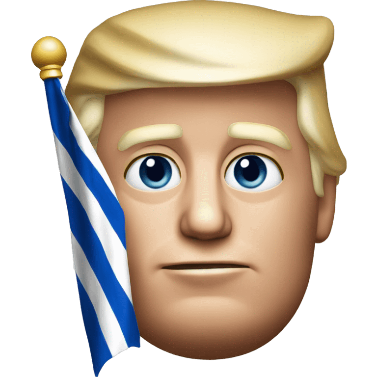 Realistic Donald Trump with Israel flag emoji