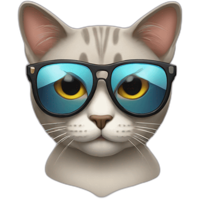 Cat with sunglasses emoji