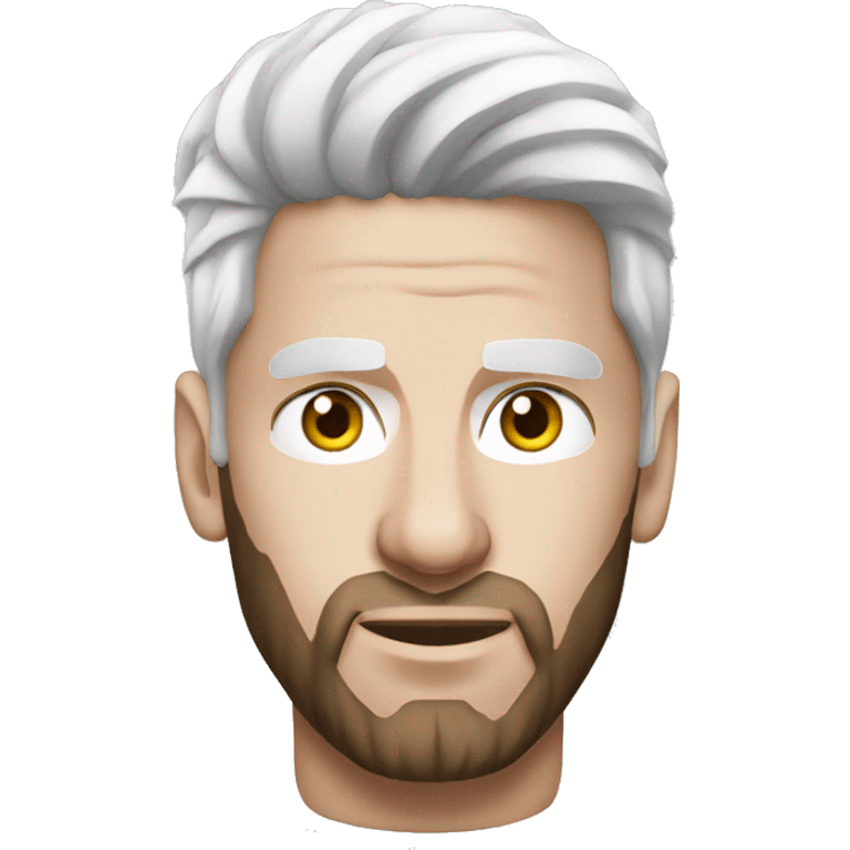 Messi with white hair emoji