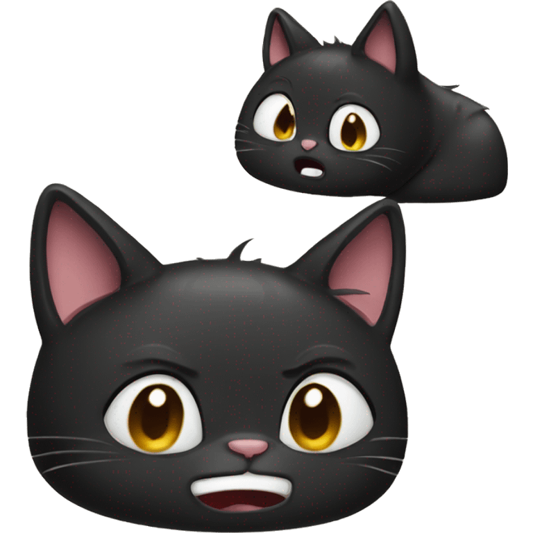 black cat crying  emoji