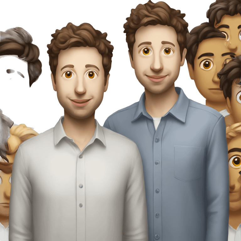 hyperrealistic sam altman satya face to face emoji