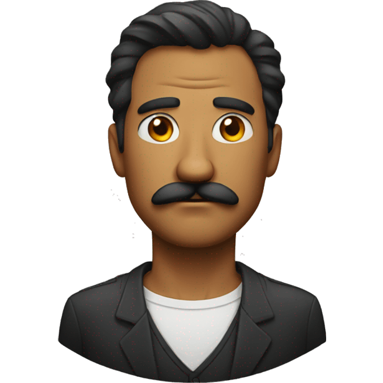 serious man with mustache emoji