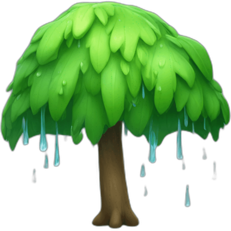 rain in the forest emoji