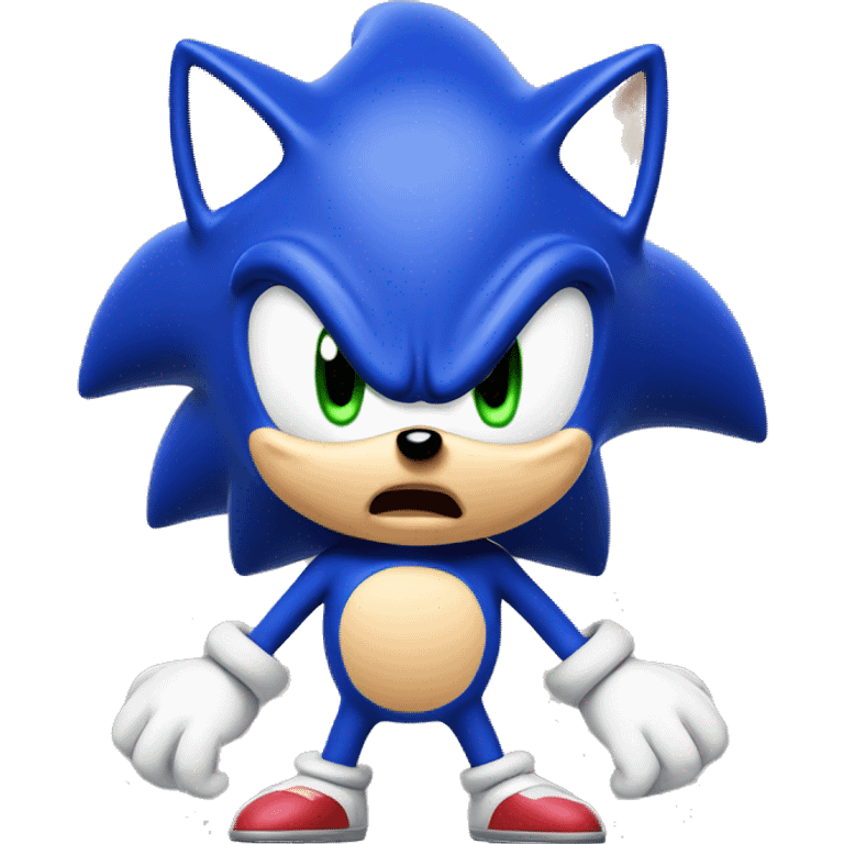 Sonic the hedgehog with full stomach emoji