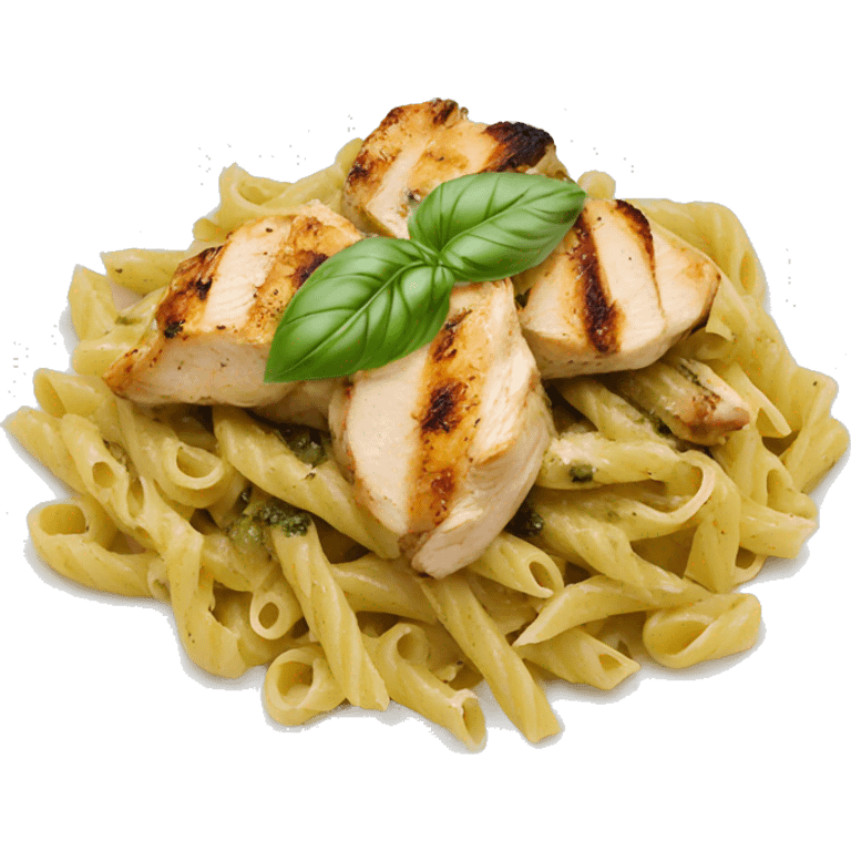 pesto pasta with grilled chicken emoji