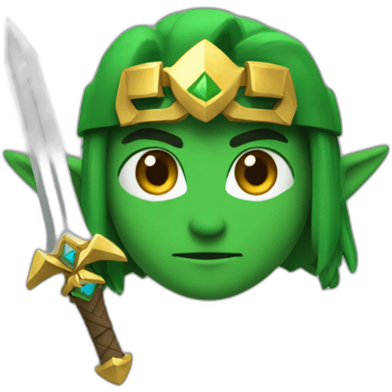 Zelda avec une épée dans la main emoji