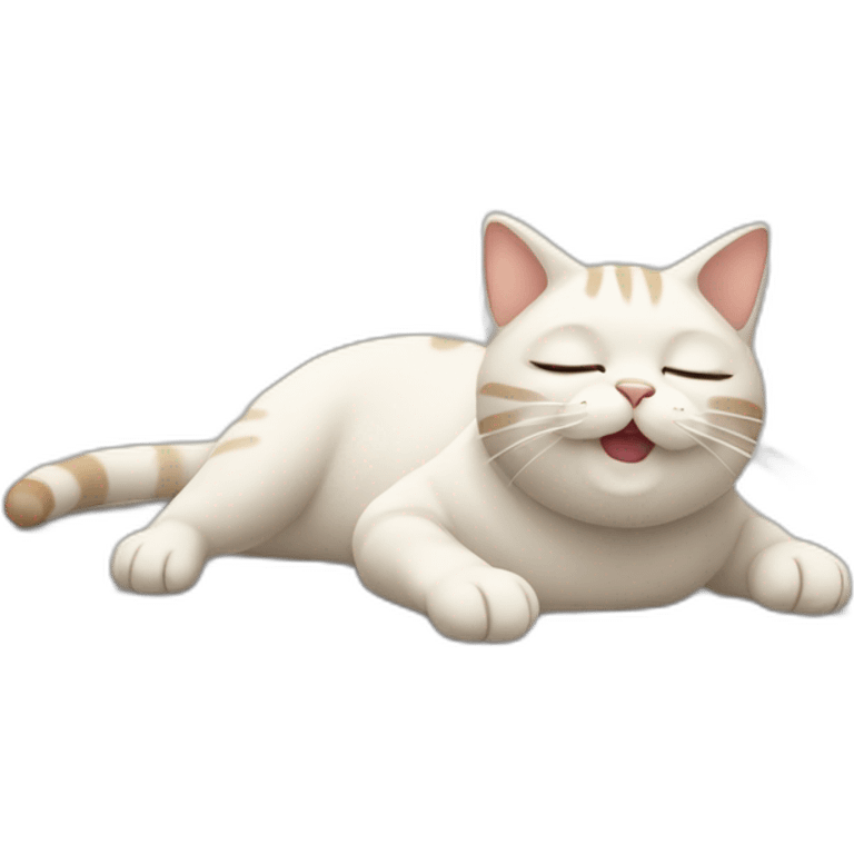 Cat lying on its back showing belly  emoji