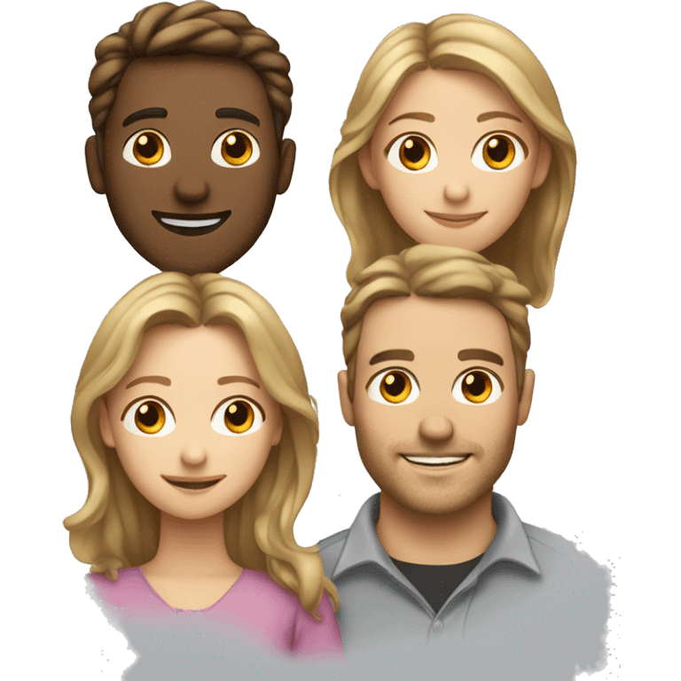 Two girls with bronde hair and one guy – Colleagues emoji