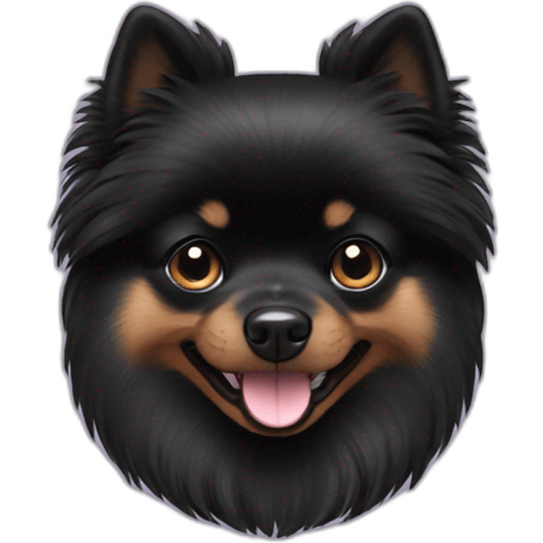 Black Pomeranian emoji