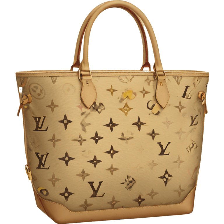 beige louis vuitton tote emoji