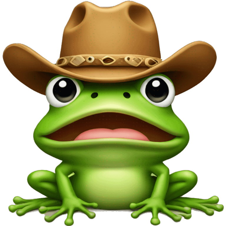 Frog with a cowboy hat emoji