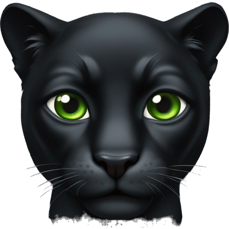 Animal pantera negra con ojos verdes emoji