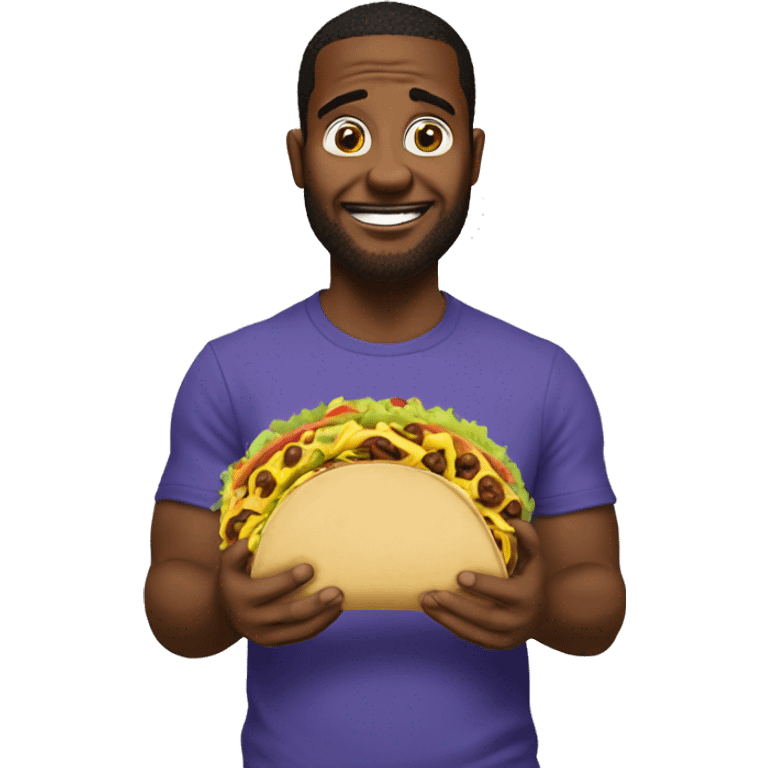 deez nuts meme guy holding a taco emoji