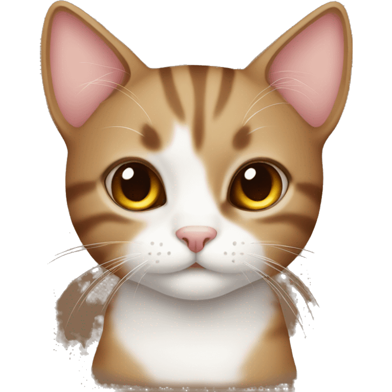 Cat cute brown emoji