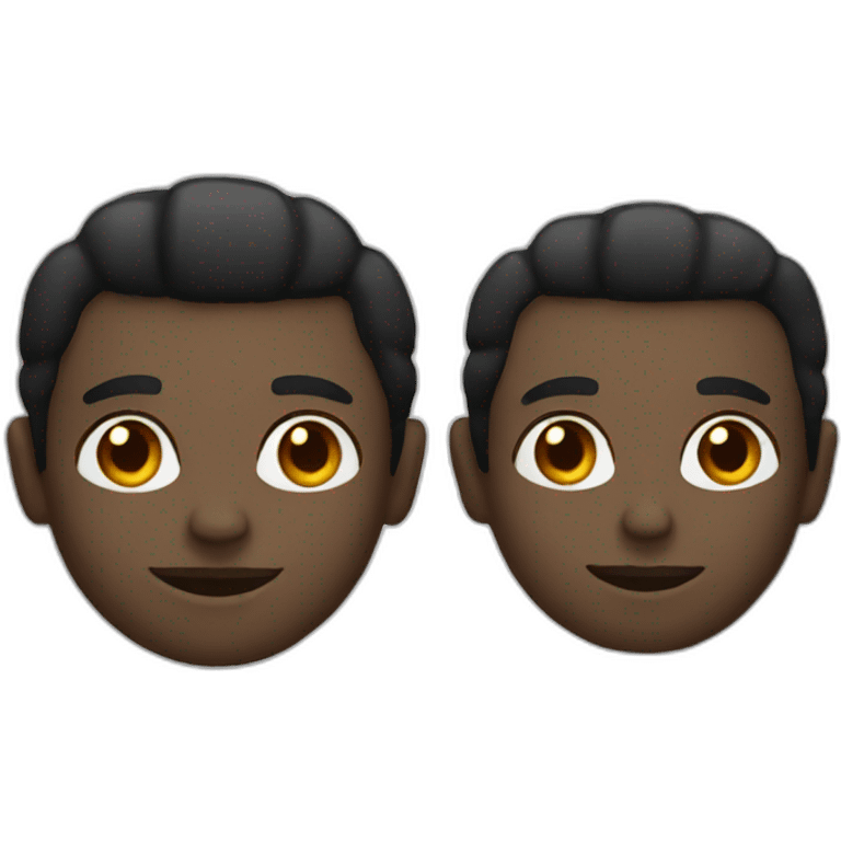 black and white men emoji