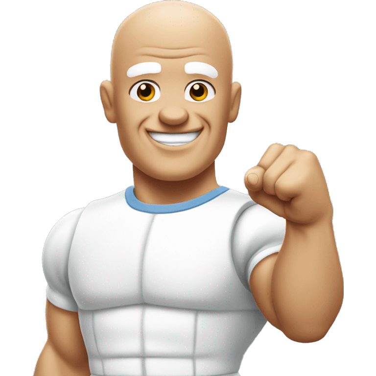 Mr clean showing his fist emoji