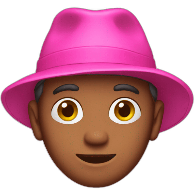 man with a pink hat emoji