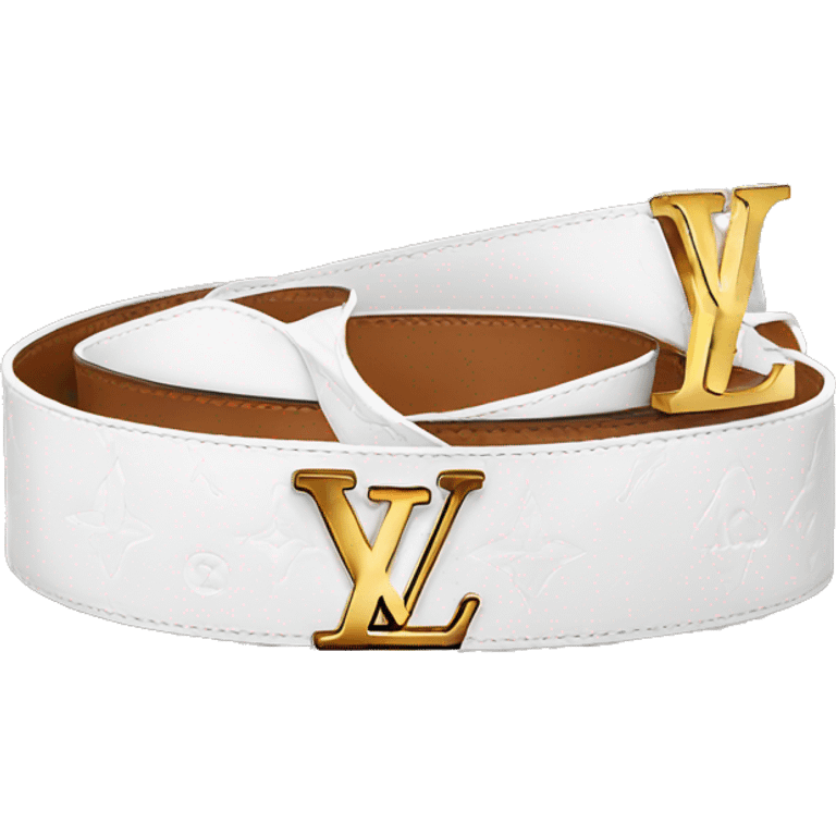 white-luis-vuitton-belt emoji