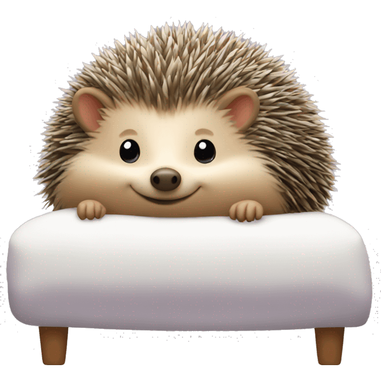 Hedgehog in bed emoji