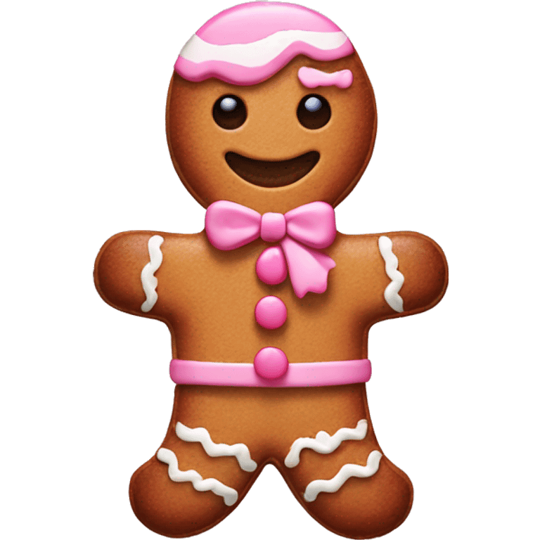 pink gingerbread man emoji