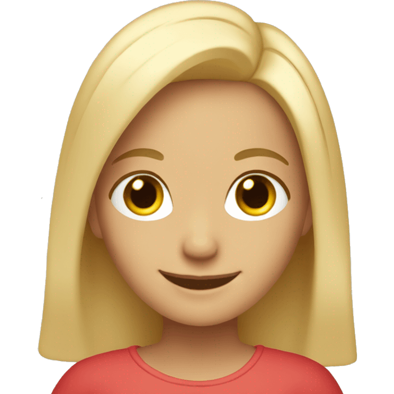 smiling girl in car with blonde highlights  emoji