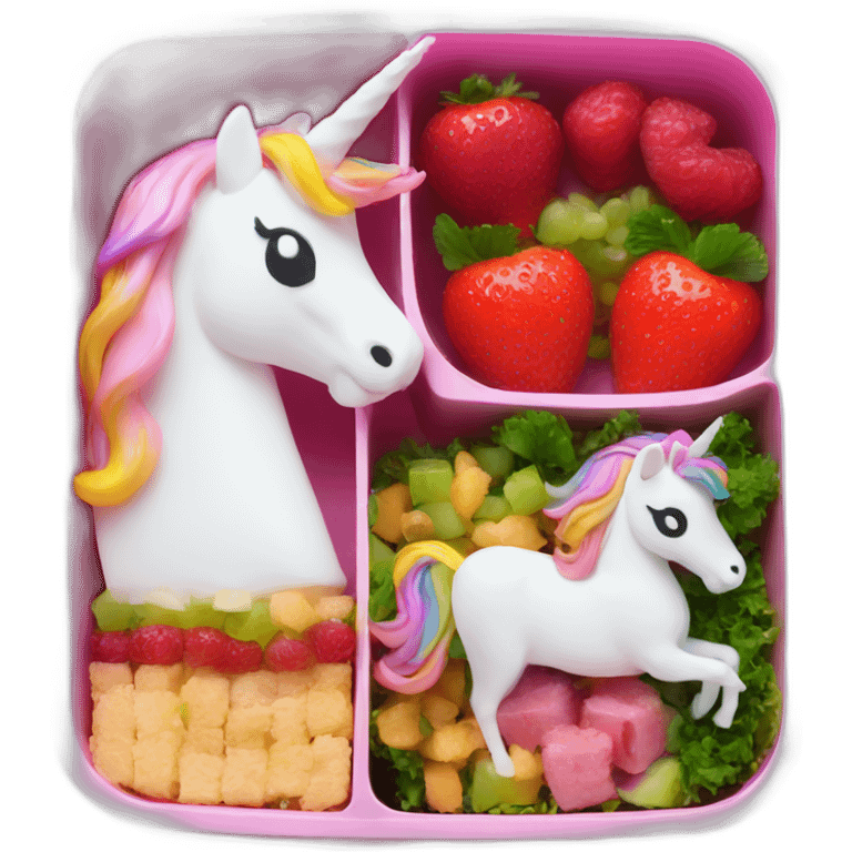 Unicorn bento box emoji