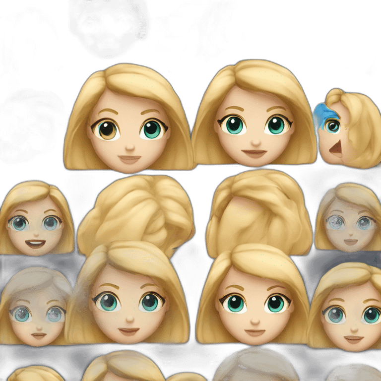 Memoji blond yeux bleus jeune emoji