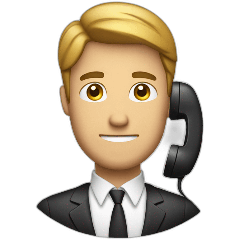 Business man on the phone emoji