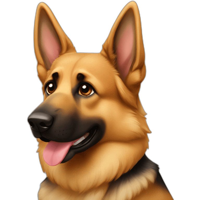 tan german shepherd dog emoji