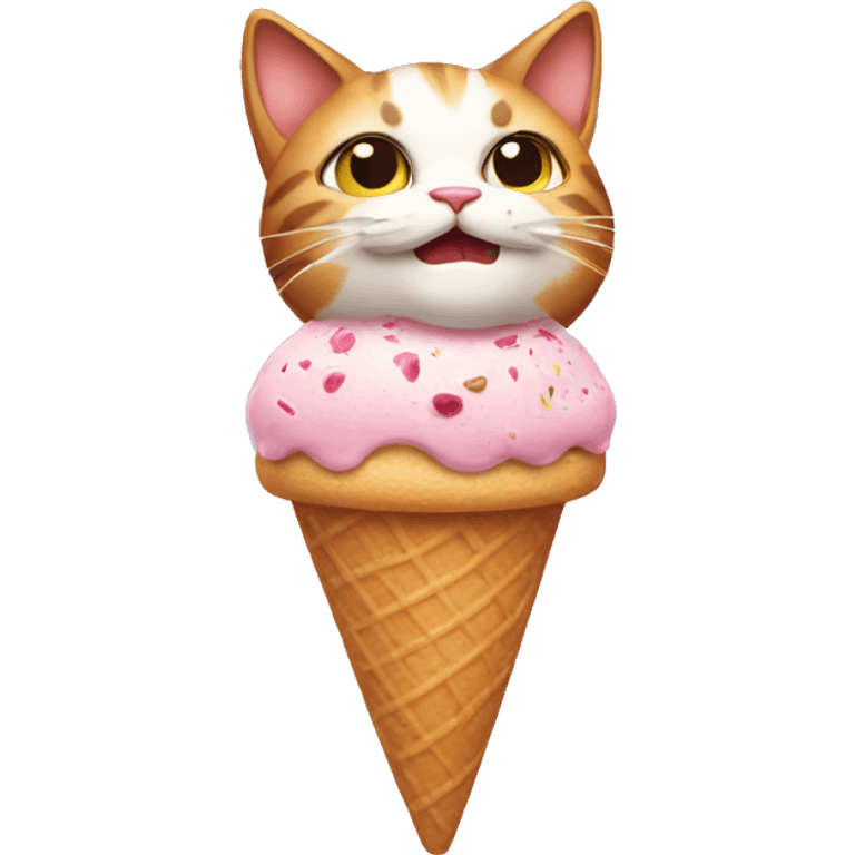 Cat with ice cream  emoji