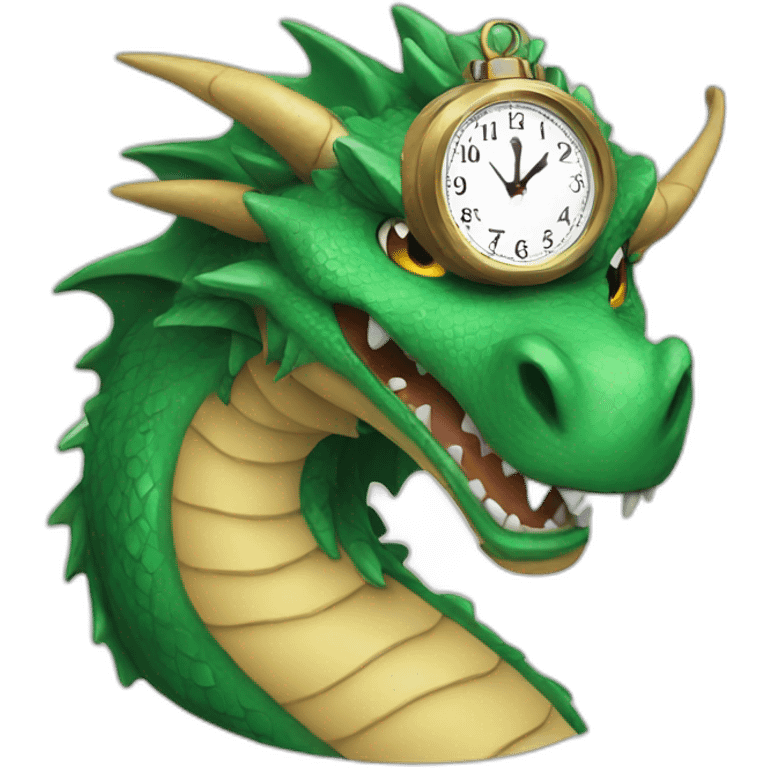 Dragon with clock  emoji