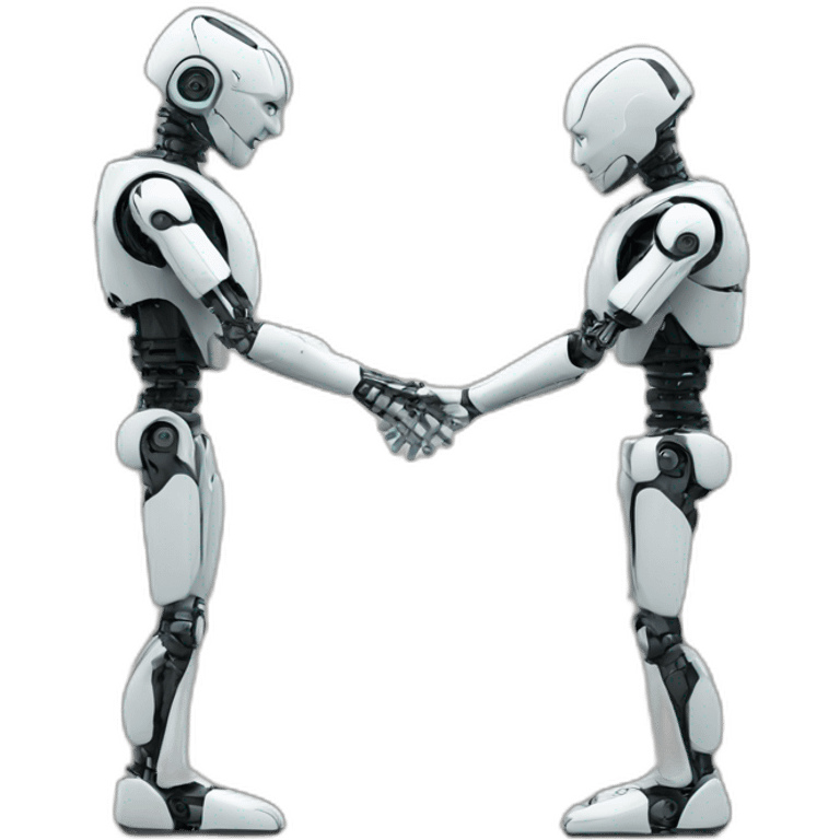 human and robot handshake emoji