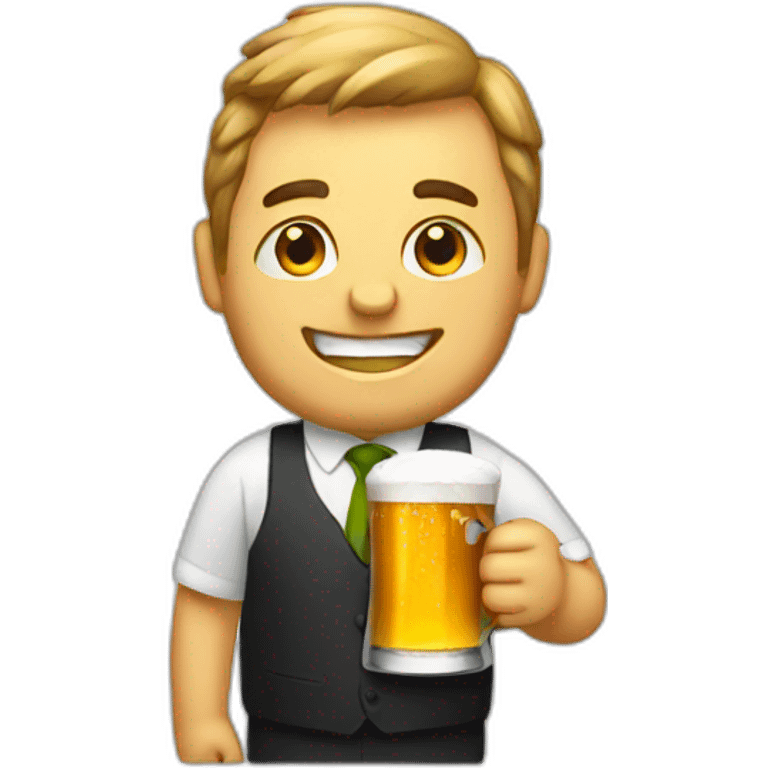 big company with beer emoji