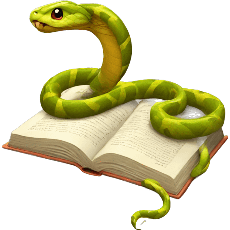 Snake with a book emoji