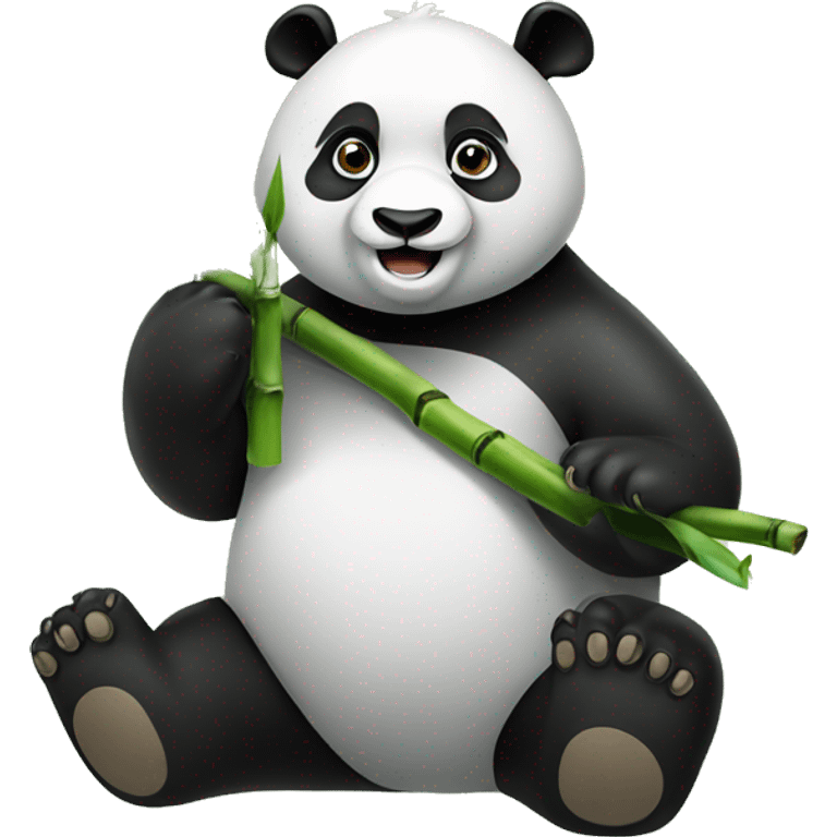 Panda with bamboo emoji