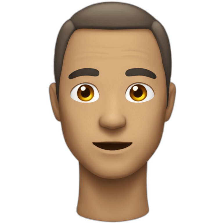 Homme chauve impair grand ouvert emoji