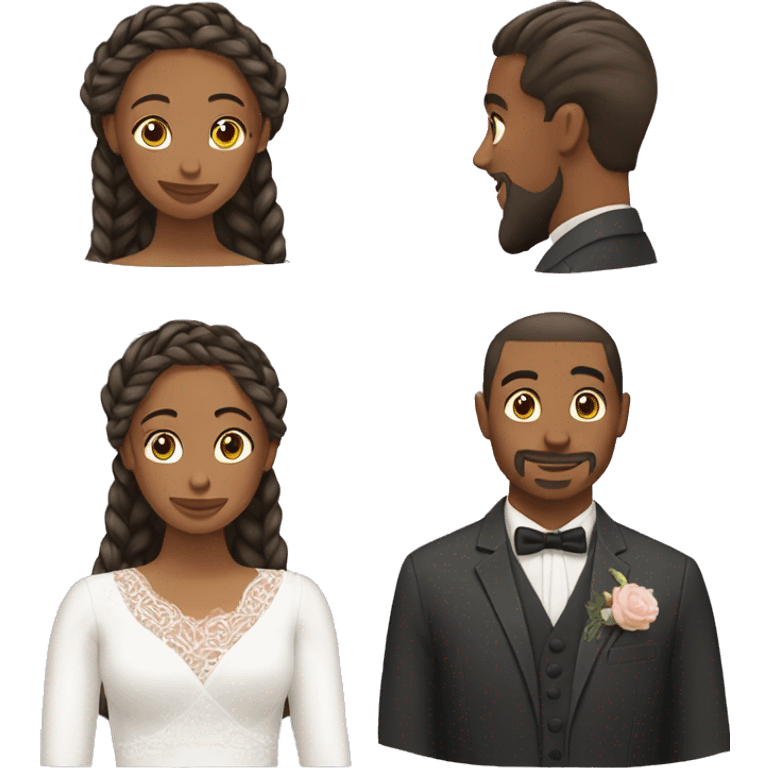 wedding  husband braids  emoji