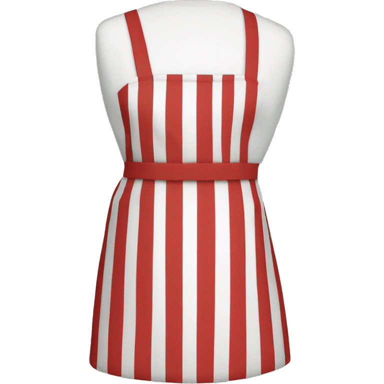 Red and white striped apron  emoji