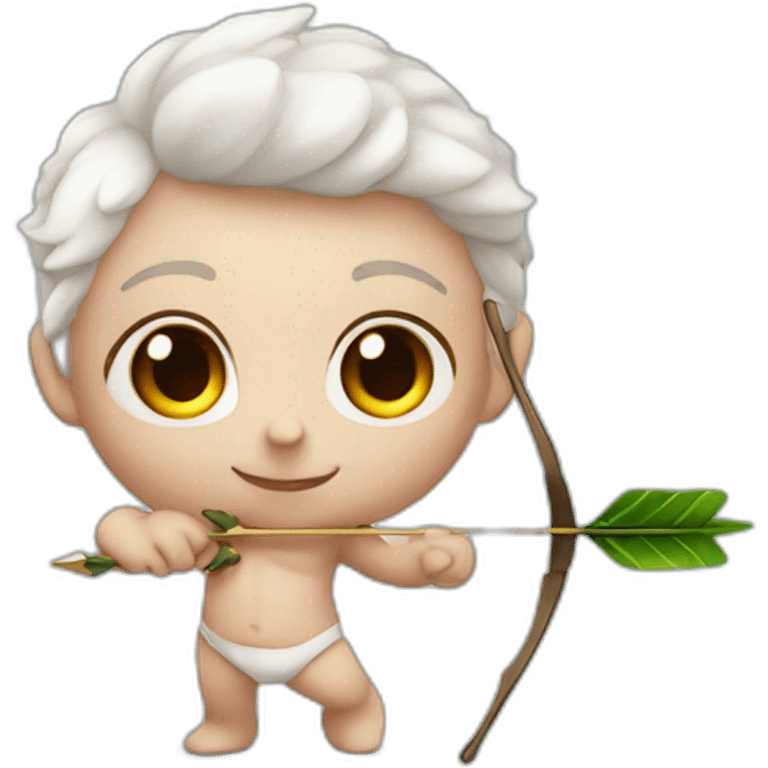 white skin cupid with arrow emoji